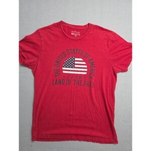 General Standard T-Shirt Men's M Red United States of America Land of The Free